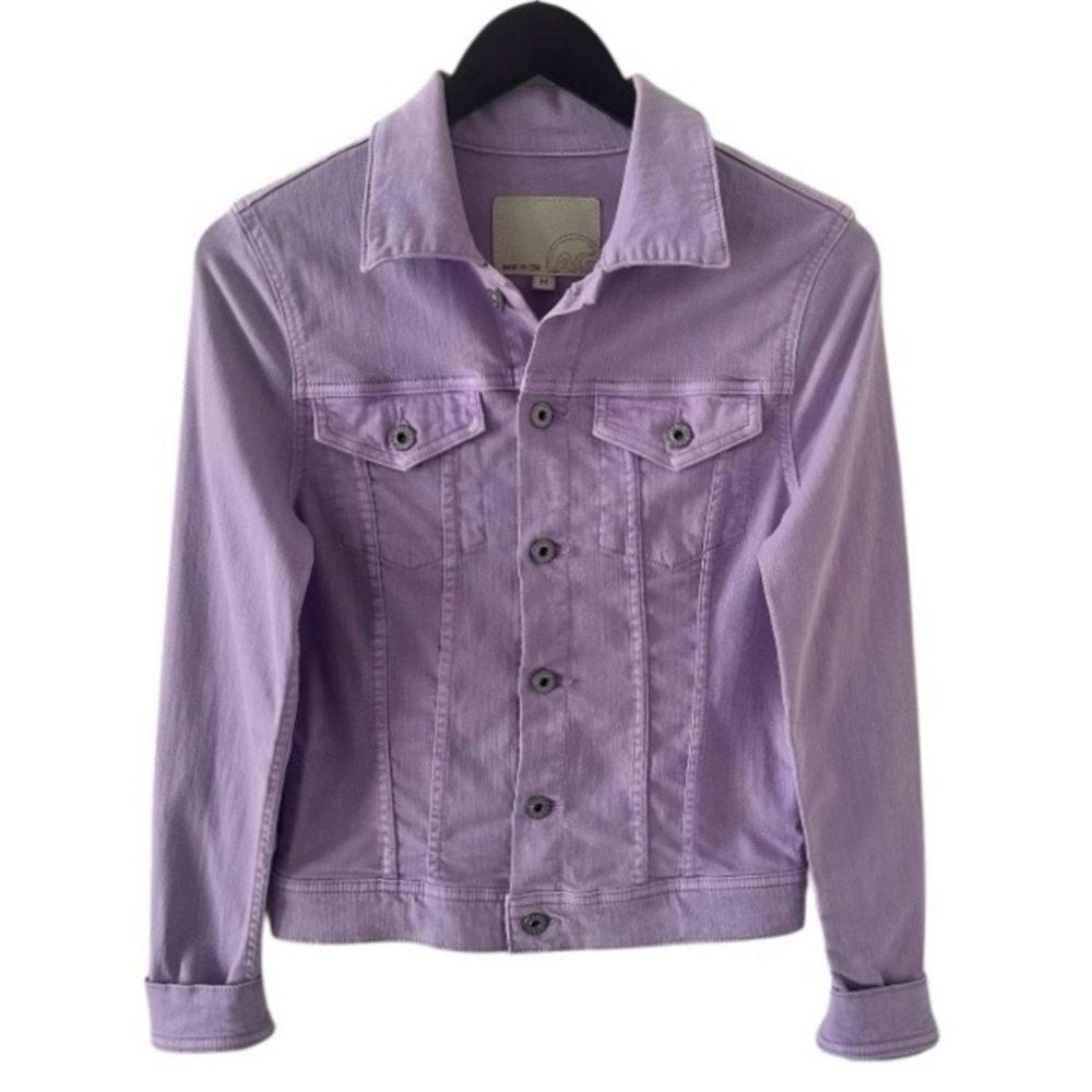 AG Adriano Goldschmeid Lavender Purple Robyn Denim Jacket Size Medium